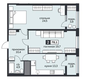 78,1 м², 2-комнатная квартира 8 200 500 ₽ - изображение 26