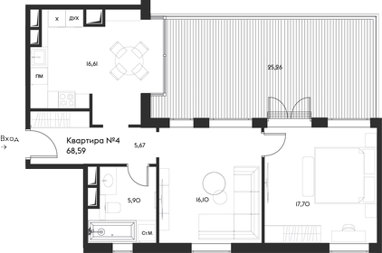 71,8 м², 2-комнатные апартаменты 62 500 000 ₽ - изображение 93