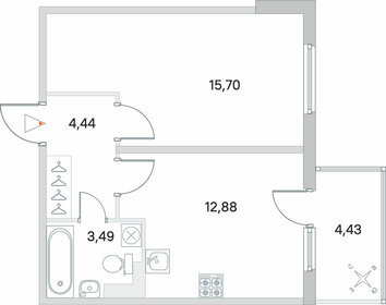 Квартира 37,8 м², 1-комнатная - изображение 1