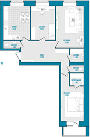 81,6 м², 3-комнатная квартира 6 283 200 ₽ - изображение 7