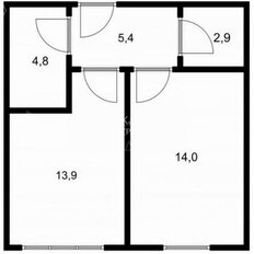 Квартира 41 м², 1-комнатная - изображение 3