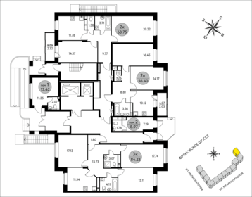 45 м², 2-комнатная квартира 4 970 000 ₽ - изображение 91