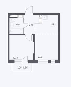 Квартира 35,3 м², 2-комнатная - изображение 1