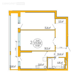 Квартира 67 м², 2-комнатная - изображение 1