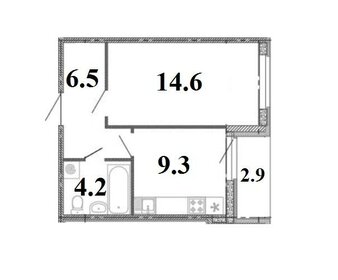 Квартира 35 м², 1-комнатная - изображение 1