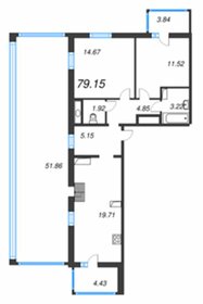 Квартира 121 м², 2-комнатная - изображение 1
