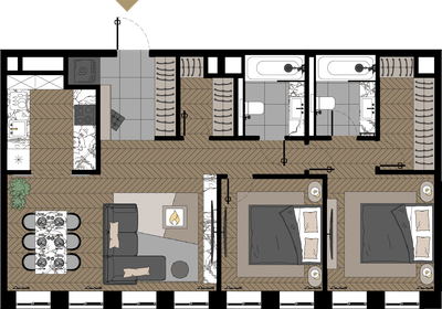 81,7 м², 2-комнатная квартира 65 008 836 ₽ - изображение 84