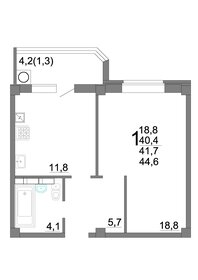 44,6 м², 1-комнатная квартира 5 435 000 ₽ - изображение 16