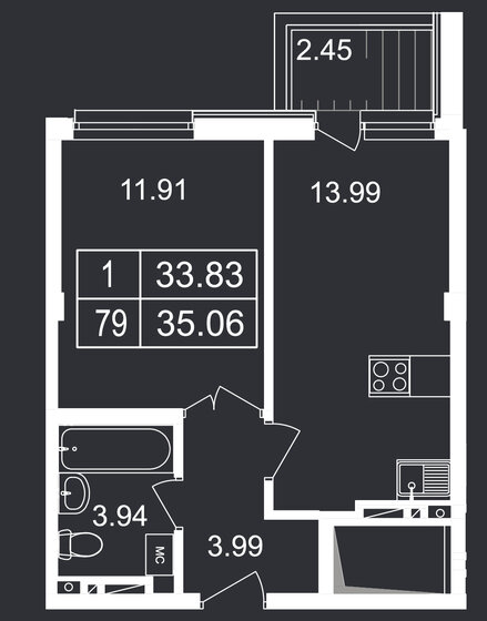 35,1 м², 1-комнатные апартаменты 10 070 148 ₽ - изображение 1