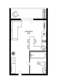 Квартира 23 м², студия - изображение 5