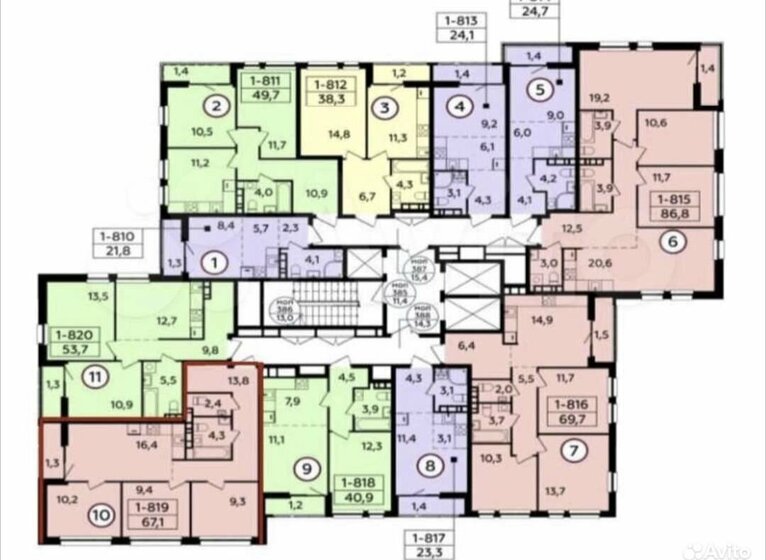 68,4 м², 3-комнатная квартира 17 500 000 ₽ - изображение 1