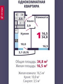 35 м², 1-комнатная квартира 4 900 000 ₽ - изображение 11