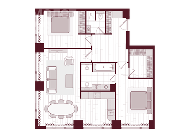 107,8 м², 3-комнатная квартира 68 156 752 ₽ - изображение 31