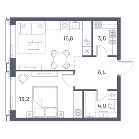 48 м², 1-комнатная квартира 14 500 000 ₽ - изображение 51