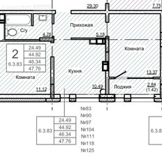 Квартира 47 м², 2-комнатная - изображение 5