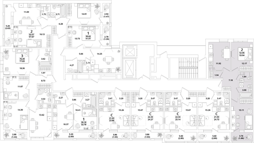 51,6 м², 2-комнатная квартира 14 300 000 ₽ - изображение 143
