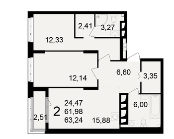 63,9 м², 2-комнатная квартира 6 234 150 ₽ - изображение 15