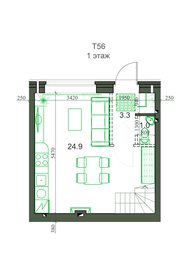 56,2 м², 3-комнатная квартира 5 318 000 ₽ - изображение 36