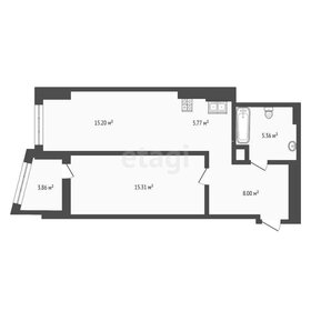 Квартира 51,7 м², 1-комнатная - изображение 2