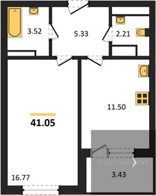 Квартира 41,1 м², 1-комнатная - изображение 1