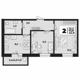 41,7 м², 2-комнатная квартира 2 620 000 ₽ - изображение 41