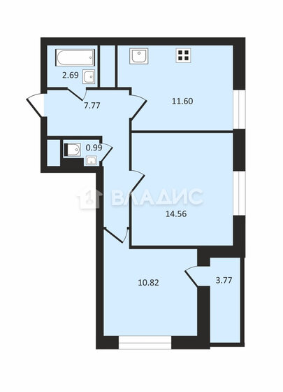 50,3 м², 2-комнатная квартира 14 800 000 ₽ - изображение 50