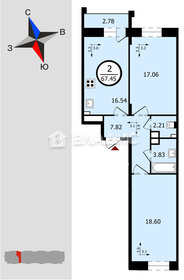 54,6 м², 2-комнатная квартира 9 500 000 ₽ - изображение 129