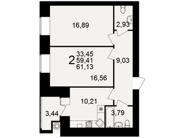64 м², 2-комнатная квартира 7 200 000 ₽ - изображение 47