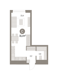 30,2 м², квартира-студия 7 000 000 ₽ - изображение 13