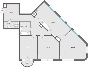 Квартира 92,7 м², 4-комнатная - изображение 1