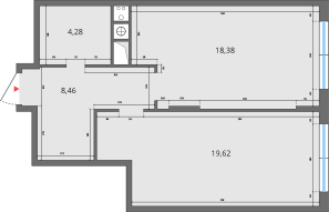 41,2 м², 2-комнатная квартира 2 750 000 ₽ - изображение 93