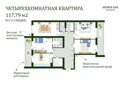 Квартира 118 м², 4-комнатная - изображение 1