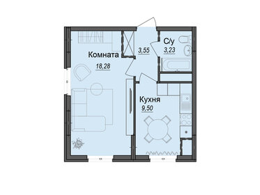 32,8 м², 1-комнатная квартира 3 774 300 ₽ - изображение 73
