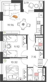 54,5 м², 3-комнатная квартира 6 018 935 ₽ - изображение 28