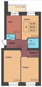 70,4 м², 3-комнатная квартира 5 350 400 ₽ - изображение 41