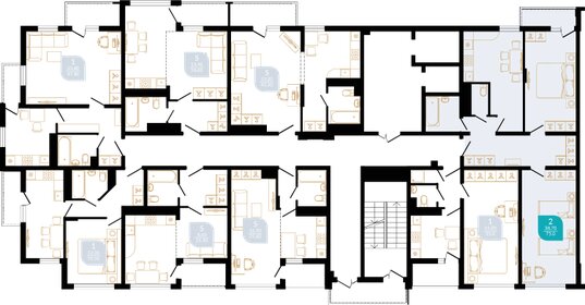 63 м², 2-комнатная квартира 22 000 000 ₽ - изображение 40