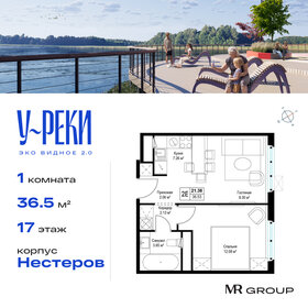 Квартира 36,5 м², 1-комнатная - изображение 1