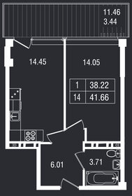 41,3 м², 1-комнатные апартаменты 11 536 878 ₽ - изображение 48