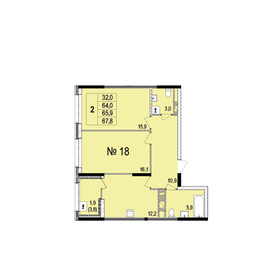 44,3 м², 2-комнатная квартира 5 700 000 ₽ - изображение 45
