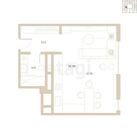 Квартира 38,5 м², студия - изображение 1