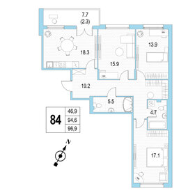 89 м², 3-комнатная квартира 19 500 000 ₽ - изображение 99