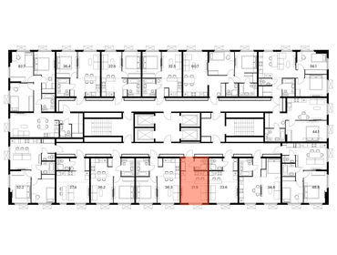 22,6 м², апартаменты-студия 4 927 500 ₽ - изображение 53