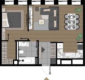 58,3 м², 1-комнатные апартаменты 33 651 528 ₽ - изображение 95