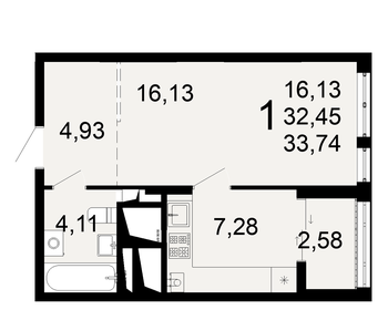 30,1 м², 1-комнатная квартира 3 870 000 ₽ - изображение 25