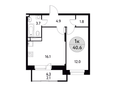 31,7 м², квартира-студия 5 067 200 ₽ - изображение 21