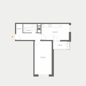 45,5 м², 1-комнатная квартира 8 499 150 ₽ - изображение 1