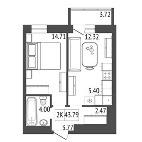 43 м², 2-комнатная квартира 1 100 000 ₽ - изображение 78