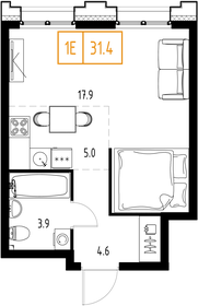 41,6 м², 1-комнатная квартира 10 851 884 ₽ - изображение 23