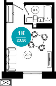 24 м², 1-комнатная квартира 5 100 000 ₽ - изображение 98