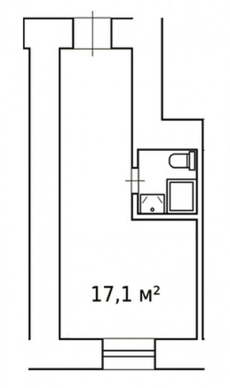 17,1 м², апартаменты-студия 5 774 722 ₽ - изображение 1